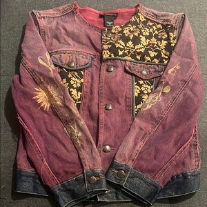 Floral Embroidered Denim Jacket